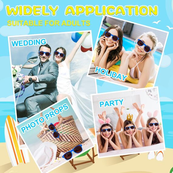 ASTARON Retro Vintage Sonnenbrillen Bulk, 12 Pack polarisiert Günstige Neon Sonnenbrillen Bulk für Frauen und Männer (Blau)