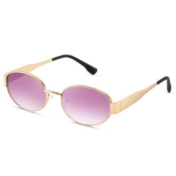 kunchu Sonnenbrille-Damen-Polarisiert-Unisex-Herren-Gold-Metal-Retro-Oval-Trendy-Sonnenbrillen-Vintage-Uv400-Classic-Ultraleicht-Schutz，Geeignet FüR Camping-fotografie-Outdoor-Geschenke für frauen-12