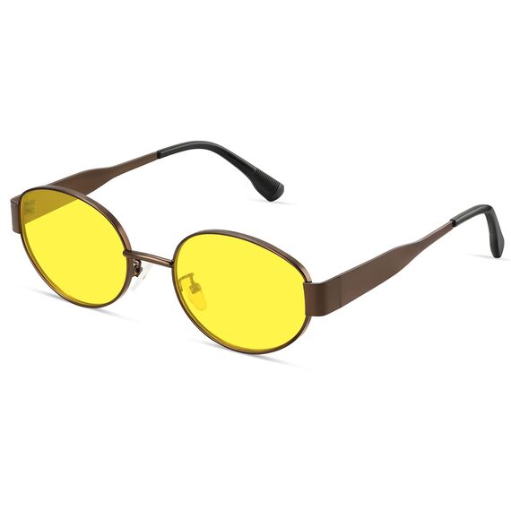 kunchu Sonnenbrille-Damen-Polarisiert-Unisex-Herren-Gold-Metal-Retro-Oval-Trendy-Sonnenbrillen-Vintage-Uv400-Classic-Ultraleicht-Schutz,Geeignet FüR Camping-fotografie-Outdoor-Geschenke für frauen-hca