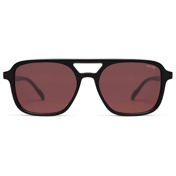 SOJOS Sonnenbrille Damen Herren Retro, Vintage Eckig Kunststoff Trendy Damen Herren Sonnenbrillen SJ2202