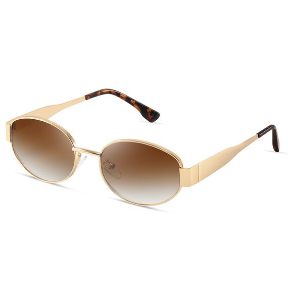 kunchu Sonnenbrille-Damen-Polarisiert-Unisex-Herren-Gold-Metal-Retro-Oval-Trendy-Sonnenbrillen-Vintage-Uv400-Classic-Ultraleicht-Schutz，Geeignet FüR Camping-fotografie-Outdoor-Geschenke für frauen-3