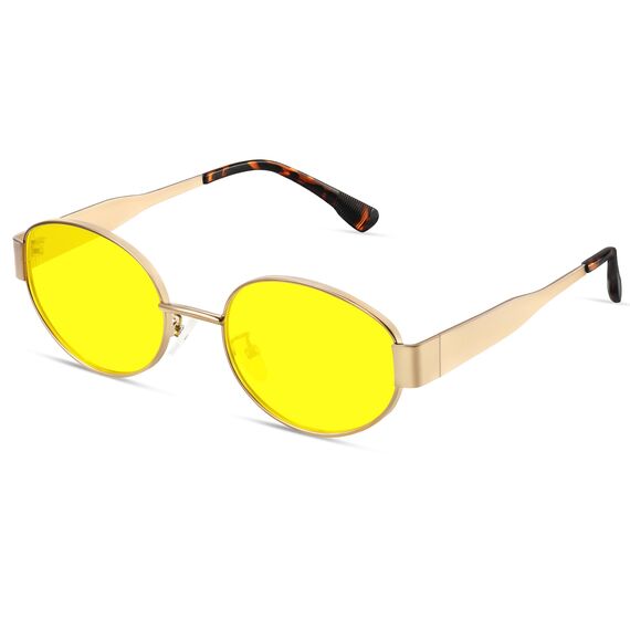 kunchu Sonnenbrille-Damen-Polarisiert-Unisex-Herren-Gold-Metal-Retro-Oval-Trendy-Sonnenbrillen-Vintage-Uv400-Classic-Ultraleicht-Schutz,Geeignet FüR Camping-fotografie-Outdoor-Geschenke für frauen-jin