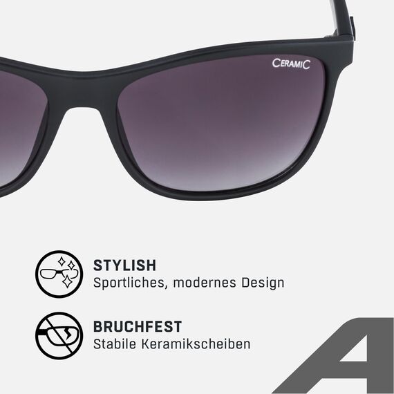 ALPINA JAIDA - Verspiegelte und Bruchsichere Sonnenbrille Mit 100% UV-Schutz Für Erwachsene, black matt, One Size