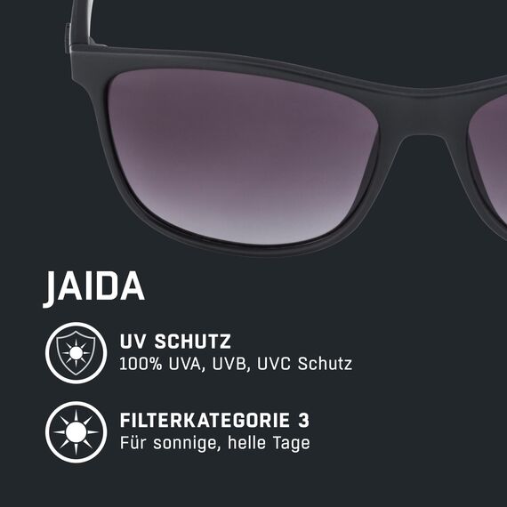 ALPINA JAIDA - Verspiegelte und Bruchsichere Sonnenbrille Mit 100% UV-Schutz Für Erwachsene, black matt, One Size