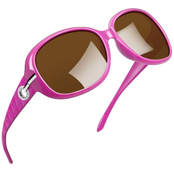 Joopin Sonnenbrille Damen Polarisiert Große und Übergroße Sonnenbrille UV400 Klassisch Vintage Brillle Trendy 2026 (Violett/Braun)