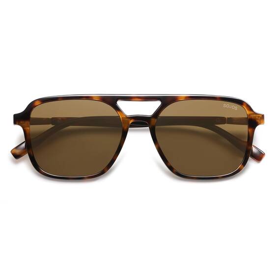 SOJOS Sonnenbrille Damen Herren Retro, Vintage Eckig Kunststoff Trendy Damen Herren Sonnenbrillen SJ2202