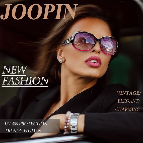Joopin Damen Sonnenbrille Polarisiert Groß UV400 Klassisch Vintage Übergroße Sonnenbrille Damen Lila Elegant 2026 mit XL Rahmen (Helllila)