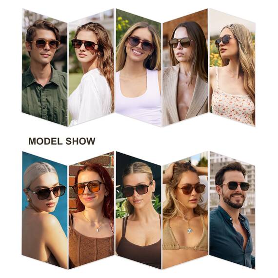 SOJOS Sonnenbrille Damen Herren Retro, Vintage Eckig Kunststoff Trendy Damen Herren Sonnenbrillen SJ2202