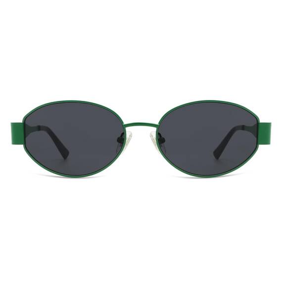 SOJOS Retro Sonnenbrille Damen Herren Oval Metal Groß Trendy Classic UV400 Schutz Sonnenbrillen SJ1217