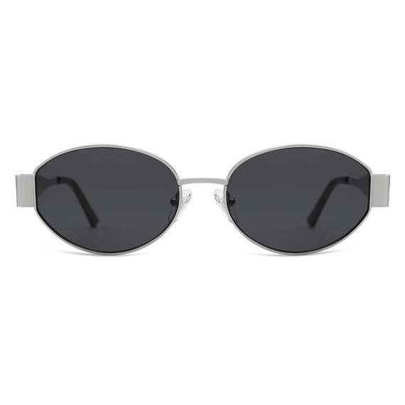 SOJOS Retro Sonnenbrille Damen Herren Oval Metal Groß Trendy Classic UV400 Schutz Sonnenbrillen SJ1217
