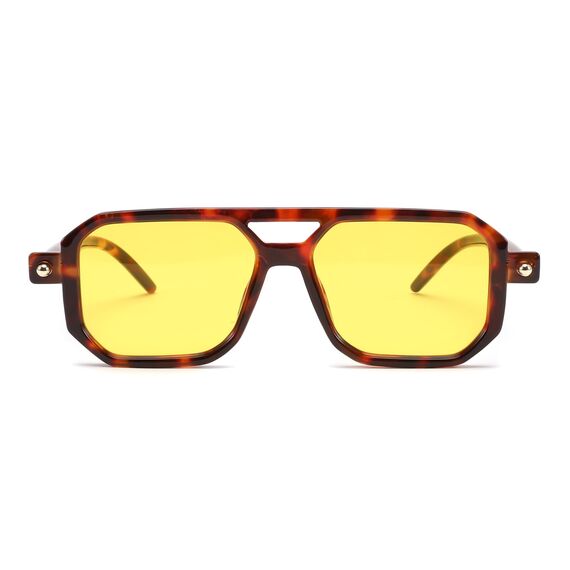 FEISEDY Retro 70er Jahre Sonnebrille Damen Herren Vintage Flache Quadratische Brille mit UV400-Schutz B2622