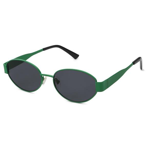 SOJOS Retro Sonnenbrille Damen Herren Oval Metal Groß Trendy Classic UV400 Schutz Sonnenbrillen SJ1217