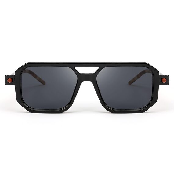 FEISEDY Retro 70er Jahre Sonnenbrille Damen Herren Vintage Flache Quadratische Brille mit UV400-Schutz B2622