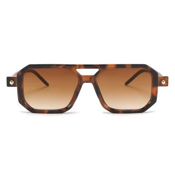 FEISEDY Retro 70er Jahre Sonnenbrille Damen Herren Vintage Flache Quadratische Brille mit UV400-Schutz B2622