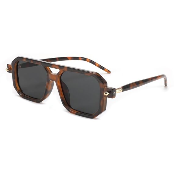 FEISEDY Retro 70er Jahre Sonnenbrille Damen Herren Vintage Flache Quadratische Brille mit UV400-Schutz B2622