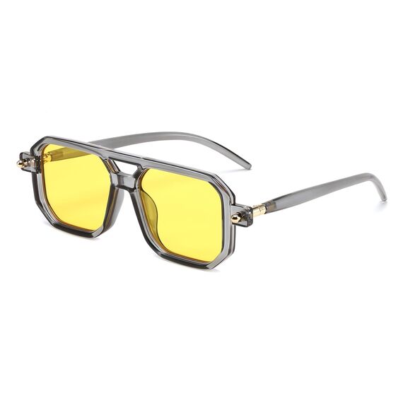 FEISEDY Retro 70er Jahre Sonnebrille Damen Herren Vintage Flache Quadratische Brille mit UV400-Schutz B2622