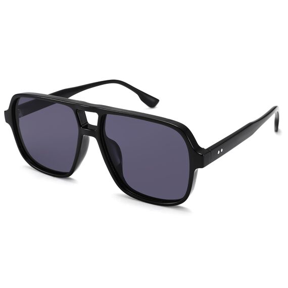 COASION Retro Sonnenbrille für Damen Herren - XL Übergroß 70er Jahre Sonnenbrille UV400 Schutz Trendy Double Brücke Rahmen Brille