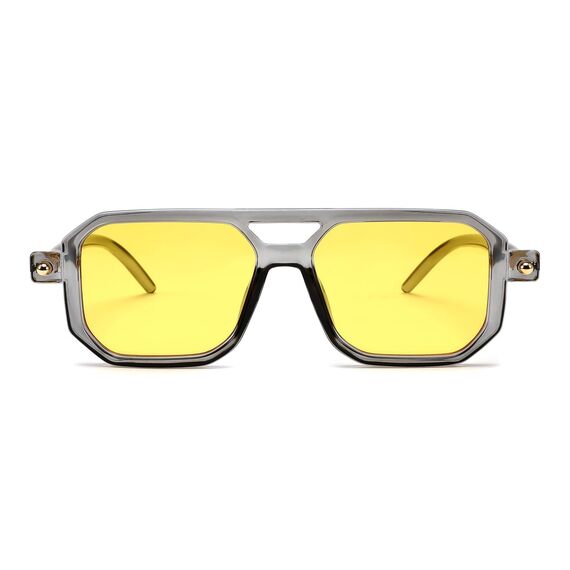 FEISEDY Retro 70er Jahre Sonnebrille Damen Herren Vintage Flache Quadratische Brille mit UV400-Schutz B2622