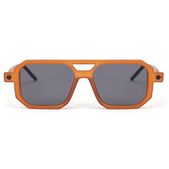 FEISEDY Retro 70er Jahre Sonnenbrille Damen Herren Vintage Flache Quadratische Brille mit UV400-Schutz B2622