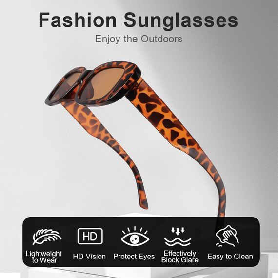 Ainiv 2 Stück Vintage Rechteckige Sonnenbrille, 90er Retro Sonnenbrillen, Modische Retro-Brille mit quadratischem Rahmen, UV400 Sonnenschutz und UV-Schutz, Trendy Brille für Damen Herren