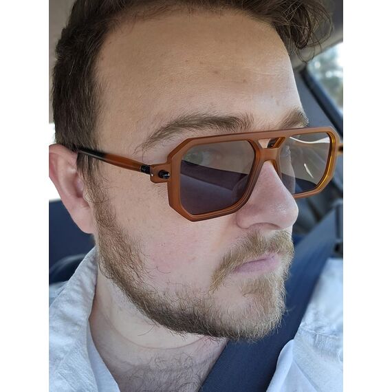 FEISEDY Retro 70er Jahre Sonnenbrille Damen Herren Vintage Flache Quadratische Brille mit UV400-Schutz B2622