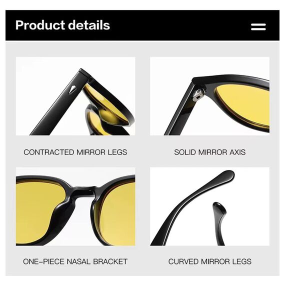 LHSDMOAT Retro Depp-Stil Round Sonnenbrille Herren Damen - Vintage 70er Jahre UV400-Schutz sunglasses für Fahrten, Reisen & Outdoor Aktivitäten