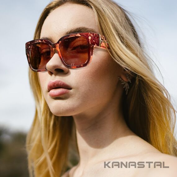 KANASTAL Übergröße Überzieh Sonnenbrille Herren und Damen Polarisiert Überbrille Sonnenbrille für Brillenträger UV400 Sonnenschutz, Rot Leopard Rahmen Braun Gläser