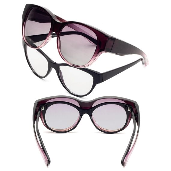 Face Shadow Polarisiert Überzieh Sonnenbrille über Normale Brille Damen UV400 Schutz, Übergroß Überbrille für Brillenträger, Ultra Leicht für Fahren, Radfahren, Sport und Freizeit