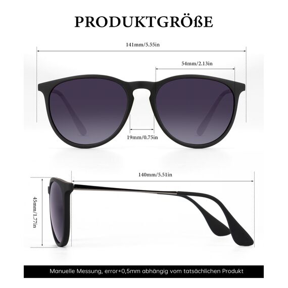 HENGOSEN Sonnenbrille Damen Polarisiert Sunglasses-Woman: Polarisiert Sonnenbrille Damen Retro UV Schutz Vintage Sunglasses