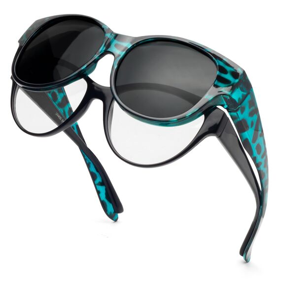 Face Shadow Polarisierte Überzieh Sonnenbrille Damen UV-Schutz Überbrille Sonnenbrille für brillenträger Ultra Leicht Fit-Over Brille