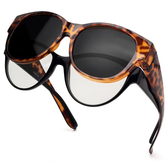 Face Shadow Polarisierte Überzieh Sonnenbrille Damen UV-Schutz Überbrille Sonnenbrille für brillenträger Ultra Leicht Fit-Over Brille