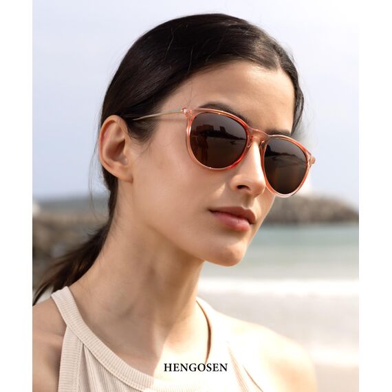 HENGOSEN Sonnenbrille Damen Polarisiert Sunglasses-Woman: Polarisiert Sonnenbrille Damen Retro UV Schutz Vintage Sunglasses