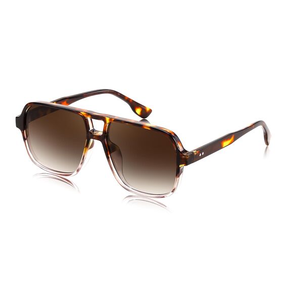 FEISEDY Retro 70er Jahre Sonnenbrille Damen Herren Vintage Square Brille mit UV400 Schutz B4158