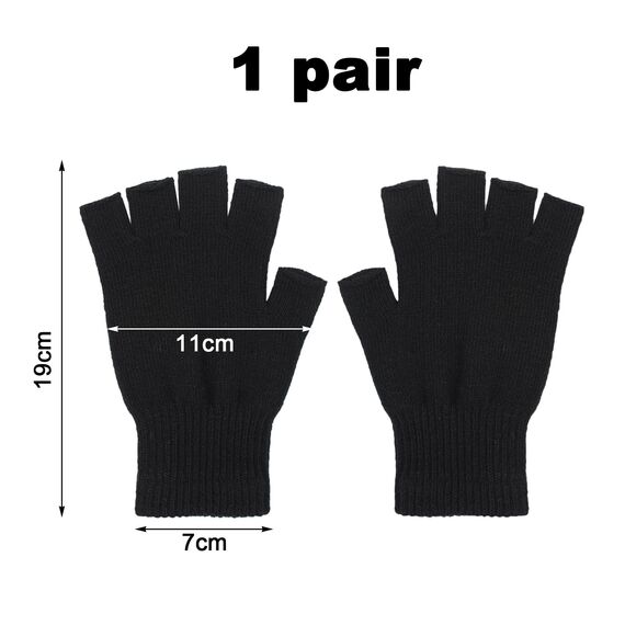 ZJCANGLIU Fingerlose Handschuhe für Herren und Damen - Handschuhe Ohne Fingerkuppen