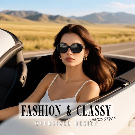 Sunier Sonnenbrille Damen Polarisiert Groß Übergroße Elegant Klassische Vintage Oversize Sonnenbrille Frauen mit 100% UV400 Schutz