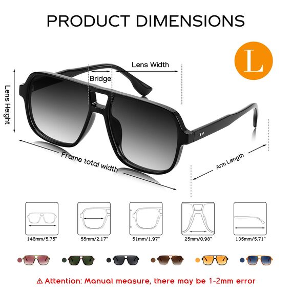 FEISEDY Retro 70er Jahre Sonnenbrille Damen Herren Vintage Square Brille mit UV400 Schutz B4158