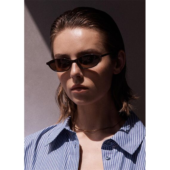 CHAOSELF Retro Ovale Sonnenbrille für Damen Trendige Leichte Schmale Schicke Cat-Eye 90er Kleine Vintage Brille UV400 Schutz