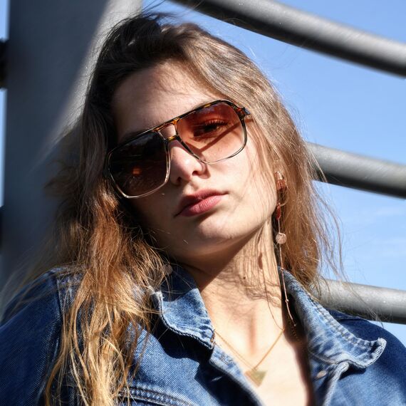 FEISEDY Retro 70er Jahre Sonnenbrille Damen Herren Vintage Square Brille mit UV400 Schutz B4158