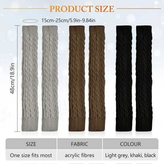 SHEPIN 3 Paar Armstulpen Damen Wolle Pulswärmer Strick Halb Fingerlose Handschuhe Gestrickte Handstulpen Unisex Winterhandschuhe Damenhandschuhe handschuhe Winter Armwärmer