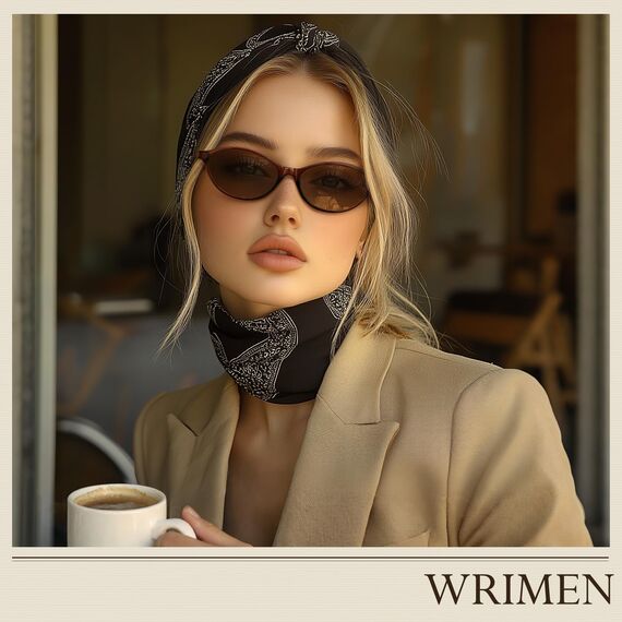 Wrimen Sonnenbrille Damen-polarisiert-Oval-Retro-UV400 Schutz-Mode-Brille-Vintage-Schmale-Classic-Trendy-sunglasses woman-Leopard Violett