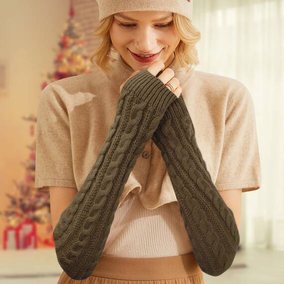 SHEPIN 3 Paar Armstulpen Damen Wolle Pulswärmer Strick Halb Fingerlose Handschuhe Gestrickte Handstulpen Unisex Winterhandschuhe Damenhandschuhe handschuhe Winter Armwärmer