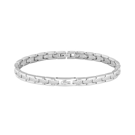 Lacoste Gliederarmband für Damen Kollektion METROPOLE in Edelstahl mit Geätztem Petit Piqué - 2040466