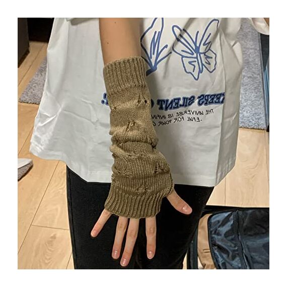 Grunge Handschuhe Fairy Grunge Zubehör zerrissener Handschuh Häkelhandschuh Grunge Kleidung Fairy Grunge Ästhetik, Dunkelgrau, M