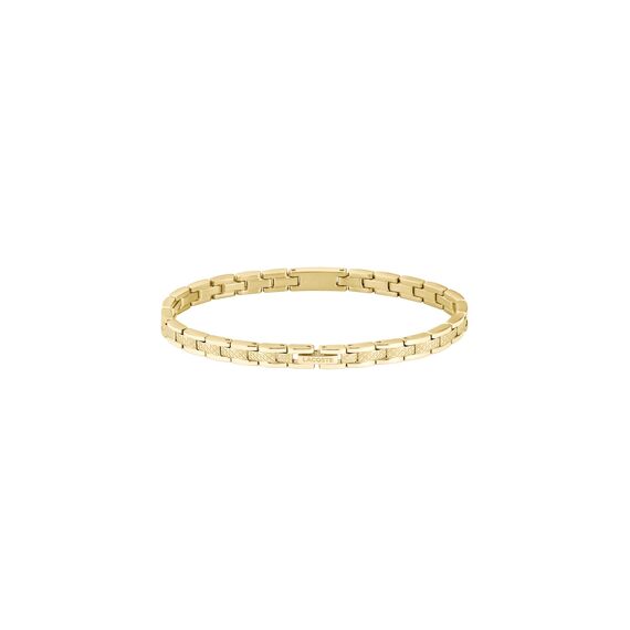 Lacoste Gliederarmband für Damen Kollektion METROPOLE in Gelbgold mit eingraviertem Petit Piqué - 2040465