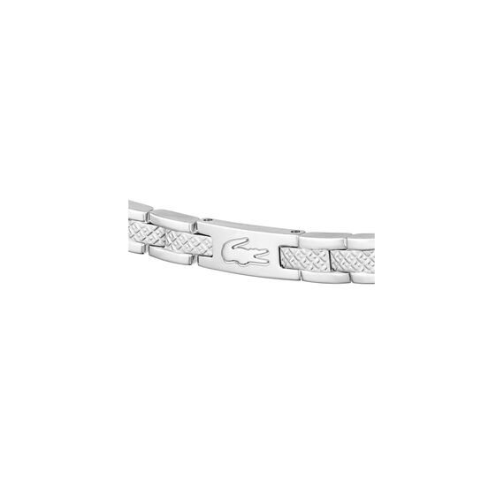 Lacoste Gliederarmband für Damen Kollektion METROPOLE in Edelstahl mit Geätztem Petit Piqué - 2040466