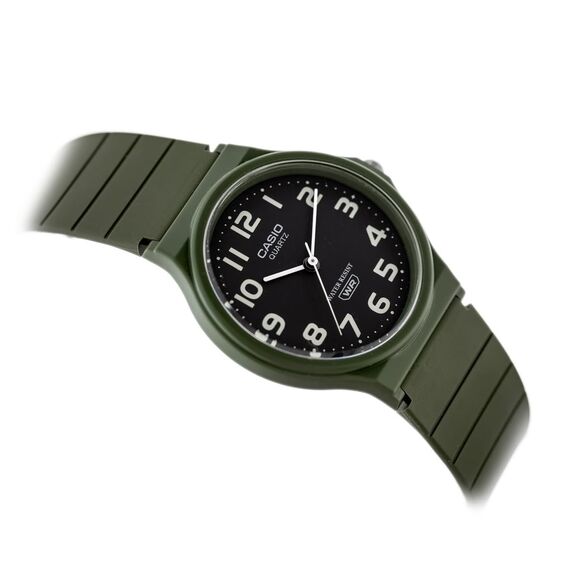 Casio Unisex Armbanduhr Klassisch Casual Analog Schwarz, grün/schwarz, Armband