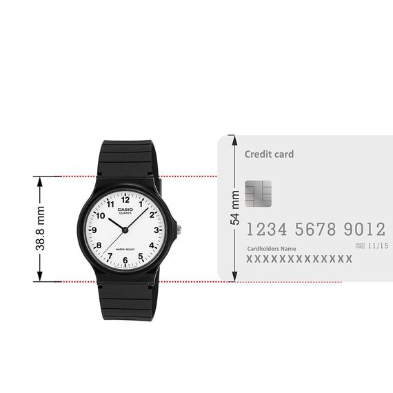 Casio Unisex ErwachseneArmbanduhr Analog Quarz Harz MQ-24-7BLLGF