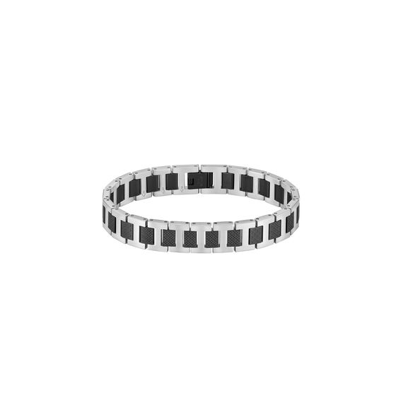 Lacoste Gliederarmband für Herren Kollektion METROPOLE aus Edelstahl und schwarz-plattiertem Stahl - 2040418