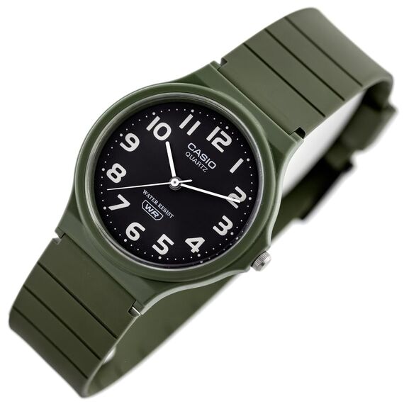 Casio Unisex Armbanduhr Klassisch Casual Analog Schwarz, grün/schwarz, Armband