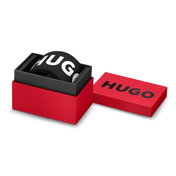 HUGO Analog Quarzuhr für Herren Kollektion #First mit Schwarzes Edelstahlarmband - 1530187